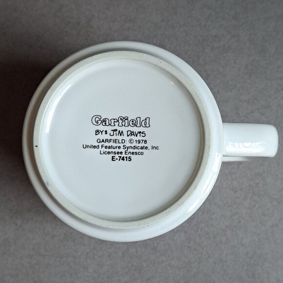 VINTAGE Garfield: Slow Risers USED Coffee Mug (Enesco, Garfield, Lasagna) PM - Picture 6 of 6